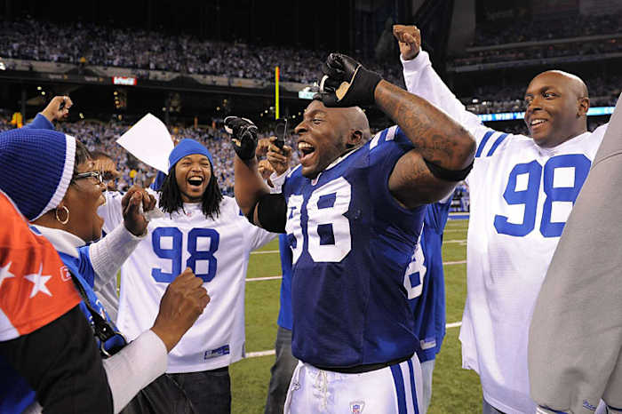 Robert and family celebrated an AFC championship game win in January 2010; they’d welcome a trip to New Jersey this year. (David Bergman/SI)